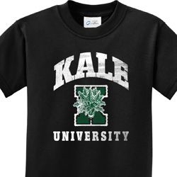 Yoga Kale University Darks Kids Shirt