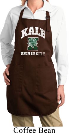 Yoga Kale University Darks Ladies Full Length Apron with Pockets