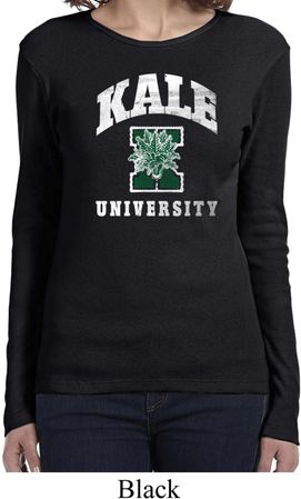 Yoga Kale University Darks Ladies Long Sleeve Shirt