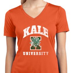 Yoga Kale University Darks Ladies Moisture Wicking V-neck Shirt Yoga Kale University Darks Ladies Moisture Wicking V-neck Shirt
