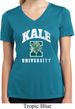 Yoga Kale University Darks Ladies Moisture Wicking V-neck Shirt