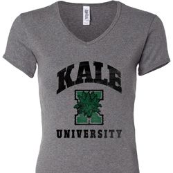 Yoga Kale University Lights Ladies V-neck Shirt Yoga Kale University Lights Ladies V-neck Shirt