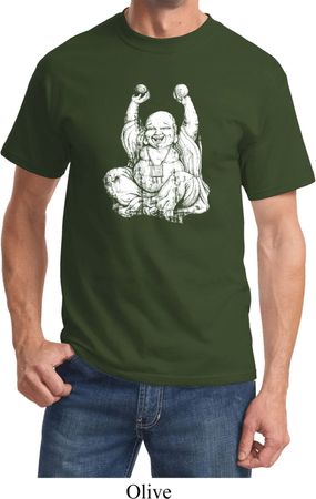 Yoga Laughing Buddha Adult Shirt