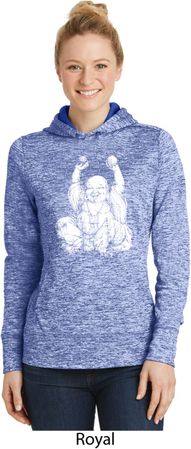 Yoga Laughing Buddha Ladies Dry Wicking Hoodie