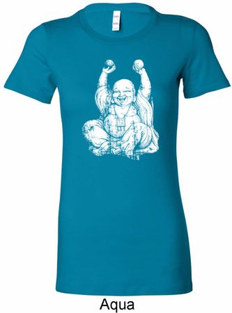 Yoga Laughing Buddha Ladies Longer Length Shirt