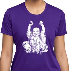 Yoga Laughing Buddha Ladies Moisture Wicking Shirt