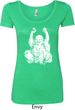 Yoga Laughing Buddha Ladies Scoop Neck Shirt