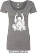 Yoga Laughing Buddha Ladies Scoop Neck Shirt