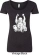 Yoga Laughing Buddha Ladies Scoop Neck Shirt