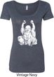 Yoga Laughing Buddha Ladies Scoop Neck Shirt