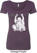 Yoga Laughing Buddha Ladies Scoop Neck Shirt