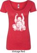 Yoga Laughing Buddha Ladies Scoop Neck Shirt