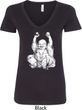 Yoga Laughing Buddha Ladies V-Neck Shirt