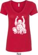 Yoga Laughing Buddha Ladies V-Neck Shirt
