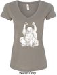 Yoga Laughing Buddha Ladies V-Neck Shirt