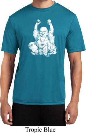 Yoga Laughing Buddha Mens Moisture Wicking Shirt