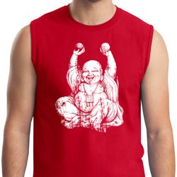 Yoga Laughing Buddha Mens Muscle Shirt