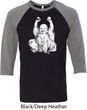 Yoga Laughing Buddha Mens Raglan Shirt