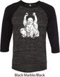 Yoga Laughing Buddha Mens Raglan Shirt