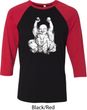 Yoga Laughing Buddha Mens Raglan Shirt