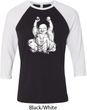 Yoga Laughing Buddha Mens Raglan Shirt