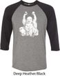 Yoga Laughing Buddha Mens Raglan Shirt