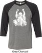Yoga Laughing Buddha Mens Raglan Shirt