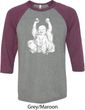 Yoga Laughing Buddha Mens Raglan Shirt