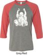 Yoga Laughing Buddha Mens Raglan Shirt