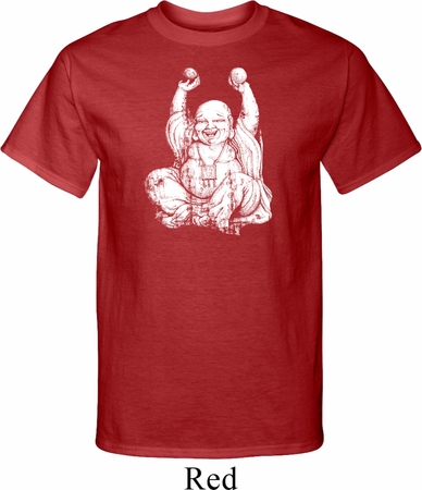 Yoga Laughing Buddha Mens Tall Shirt