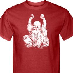 Yoga Laughing Buddha Mens Tall Shirt