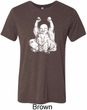 Yoga Laughing Buddha Mens Tri Blend Crewneck Shirt