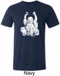 Yoga Laughing Buddha Mens Tri Blend Crewneck Shirt
