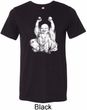 Yoga Laughing Buddha Mens Tri Blend Crewneck Shirt