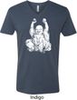 Yoga Laughing Buddha Mens V-Neck Shirt
