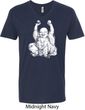 Yoga Laughing Buddha Mens V-Neck Shirt