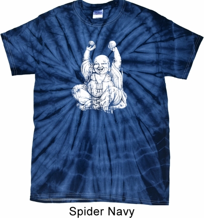 Yoga Laughing Buddha Spider Tie Dye Shirt