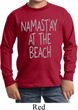 Yoga Namastay at the Beach Kids Long Sleeve Shirt