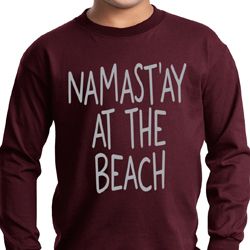 Yoga Namastay at the Beach Kids Long Sleeve Shirt