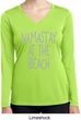 Yoga Namastay at the Beach Ladies Dry Wicking Long Sleeve Shirt