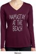 Yoga Namastay at the Beach Ladies Dry Wicking Long Sleeve Shirt