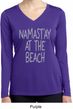 Yoga Namastay at the Beach Ladies Dry Wicking Long Sleeve Shirt
