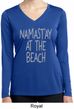 Yoga Namastay at the Beach Ladies Dry Wicking Long Sleeve Shirt