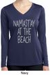 Yoga Namastay at the Beach Ladies Dry Wicking Long Sleeve Shirt