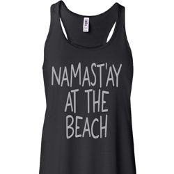 Yoga Namastay at the Beach Ladies Flowy Racerback Tanktop Yoga Namastay at the Beach Ladies Flowy Racerback Tanktop