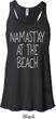 Yoga Namastay at the Beach Ladies Flowy Racerback Tanktop