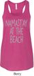Yoga Namastay at the Beach Ladies Flowy Racerback Tanktop