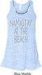 Yoga Namastay at the Beach Ladies Flowy Racerback Tanktop