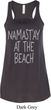 Yoga Namastay at the Beach Ladies Flowy Racerback Tanktop