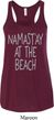 Yoga Namastay at the Beach Ladies Flowy Racerback Tanktop